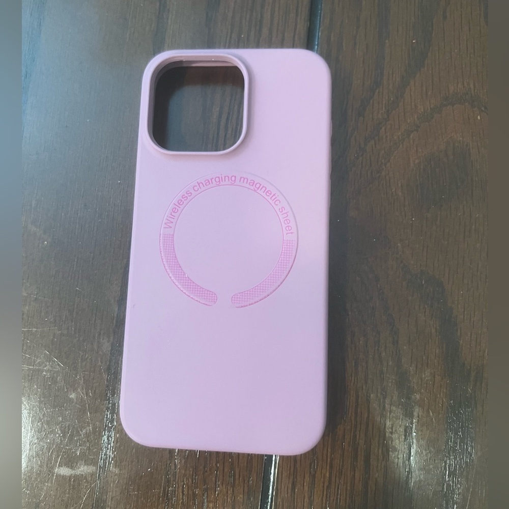 iPhone 15 ProMax Pink Magnetic Wireless Charging Phone Case